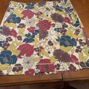 Eddie Bauer Denim Print Mini Skirt